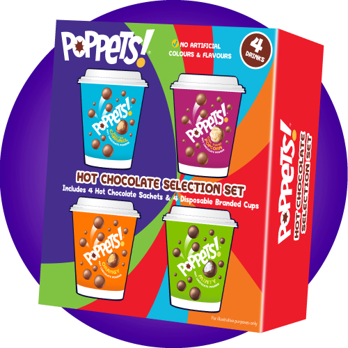 Poppets Hot Chocolate Cup Selection Set